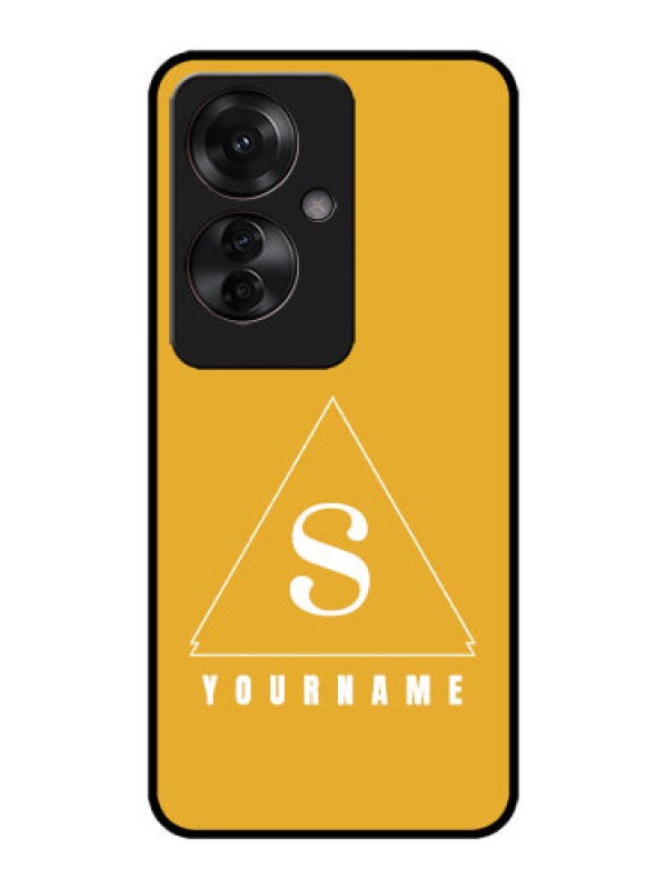 Custom Oppo F25 Pro 5G Custom Metal Phone CaseSimple Triangle Design