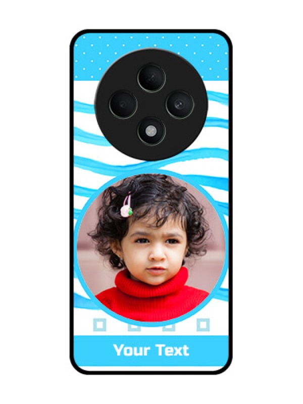 Custom Oppo F27 5G Custom Metal Phone CaseSimple Blue Case Design