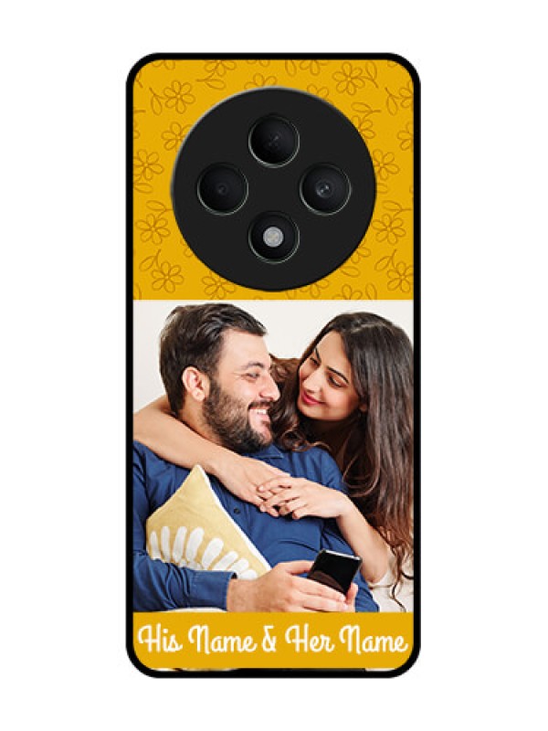 Custom Oppo F27 5G Custom Metal Phone CaseYellow Floral Design