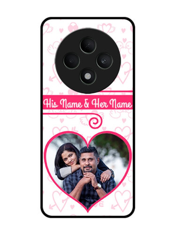 Custom Oppo F27 5G Custom Metal Phone CaseHeart Shape Love Design