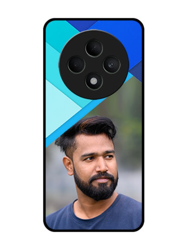 Custom Oppo F27 5G Custom Metal Phone CaseBlue Pattern Design