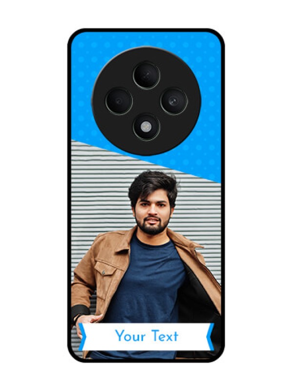 Custom Oppo F27 5G Custom Metal Phone CaseSimple Blue Color Design