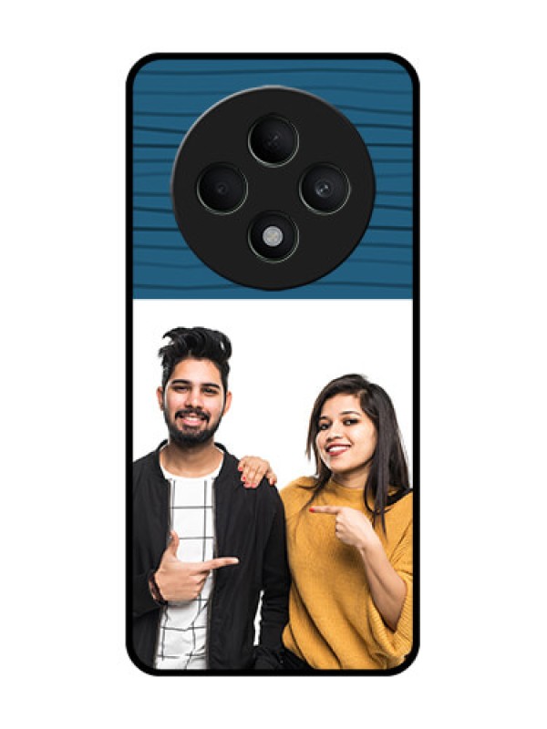 Custom Oppo F27 5G Custom Metal Phone CaseBlue Pattern Cover Design