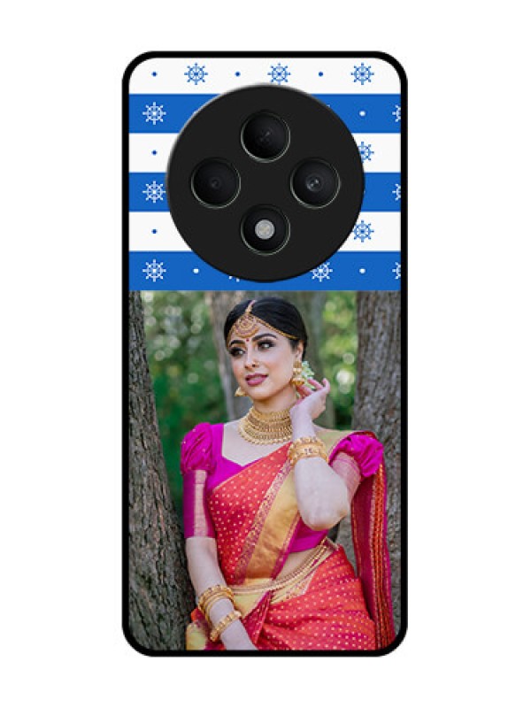 Custom Oppo F27 5G Custom Metal Phone CaseSnow Pattern Design