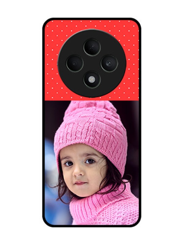 Custom Oppo F27 5G Custom Metal Phone CaseRed Pattern Design