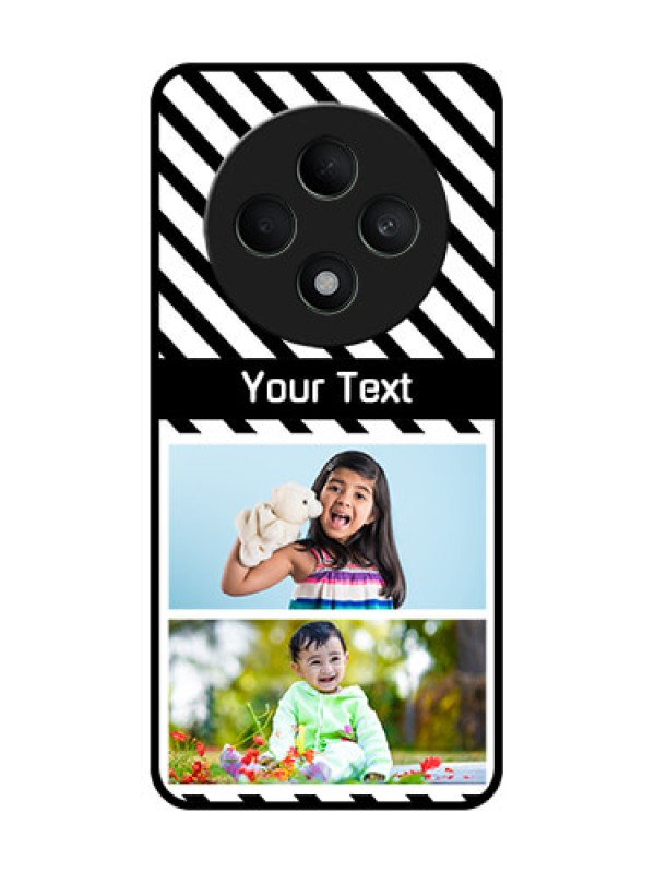 Custom Oppo F27 5G Custom Metal Phone CaseBlack And White Stripes Design