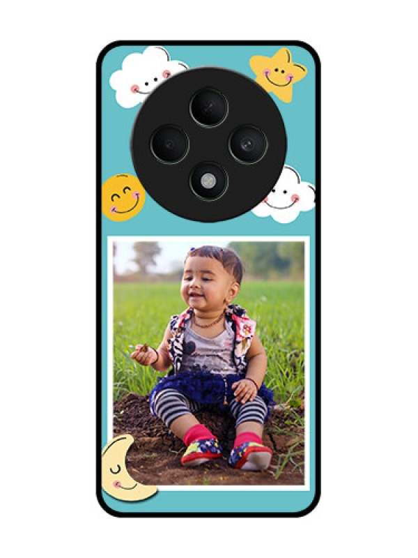 Custom Oppo F27 5G Custom Metal Phone CaseSmiley Kids Stars Design