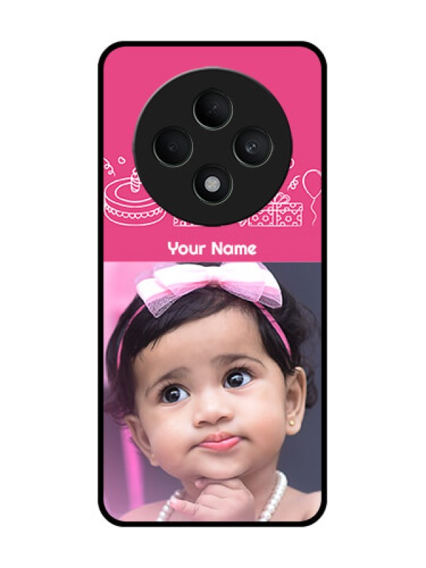 Custom Oppo F27 5G Custom Metal Phone CaseWith Birthday Line Art Design