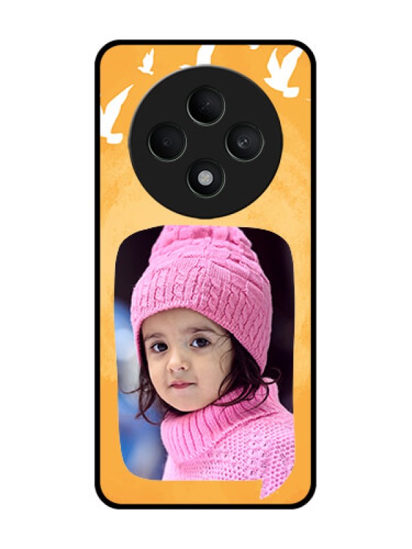 Custom Oppo F27 5G Custom Metal Phone CaseWater Color Design With Bird Icons