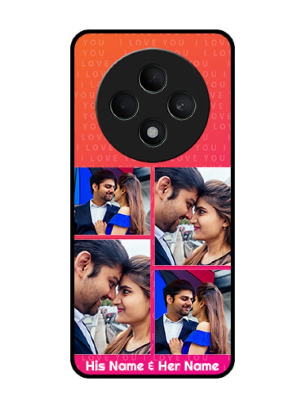 Custom Oppo F27 5G Custom Metal Phone CaseI Love You Pink Design