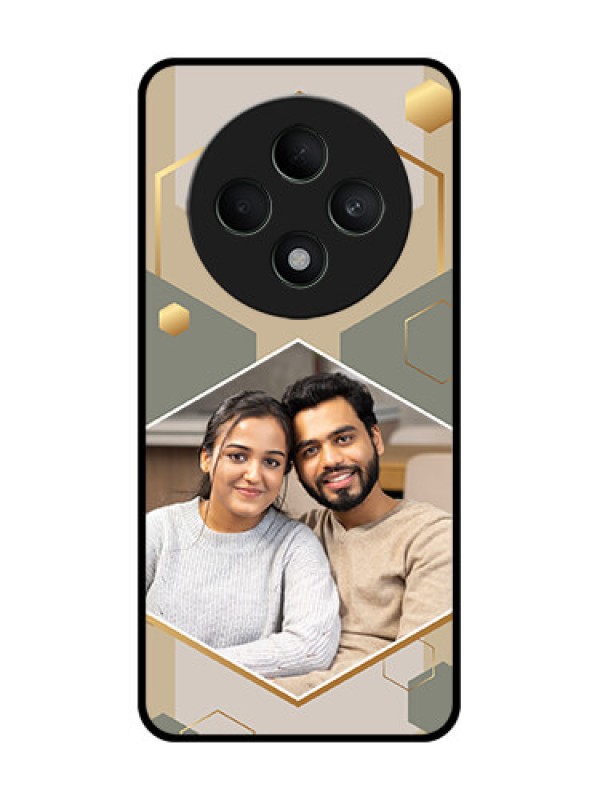 Custom Oppo F27 5G Custom Metal Phone CaseStylish Hexagon Pattern Design