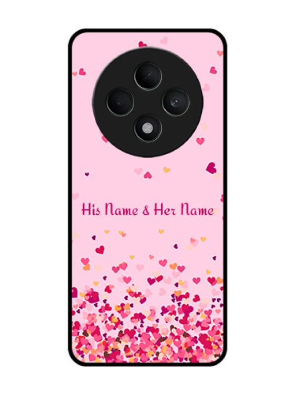 Custom Oppo F27 5G Custom Metal Phone CaseFloating Hearts Design