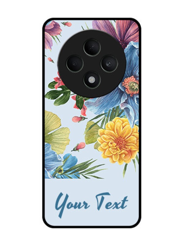 Custom Oppo F27 5G Custom Metal Phone CaseStunning Watercolored Flowers Painting Design