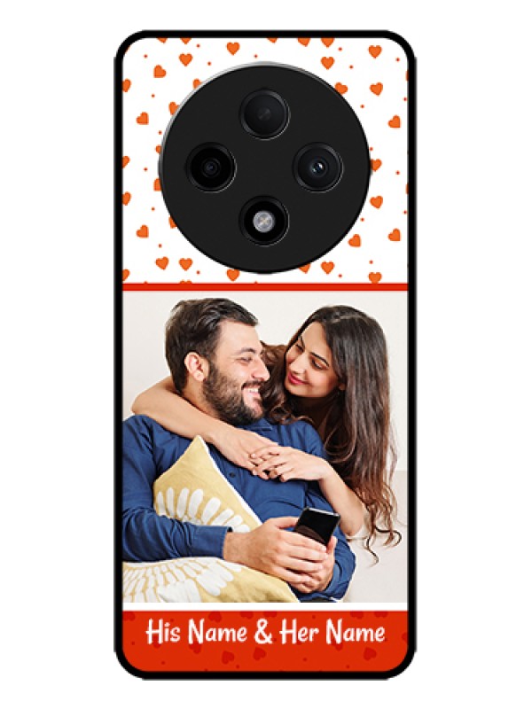 Custom Oppo F27 Pro Plus 5G Custom Metal Phone Case - Orange Love Symbol Design