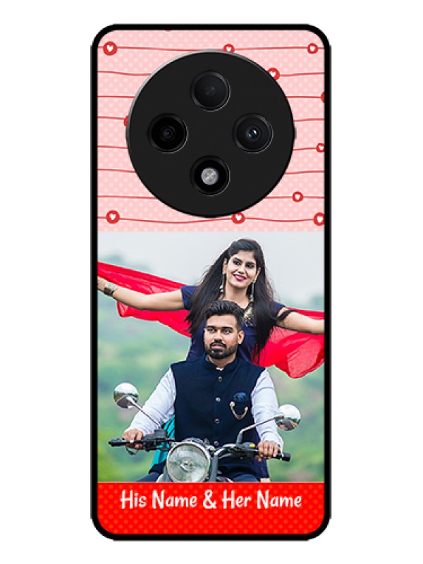 Custom Oppo F27 Pro Plus 5G Custom Metal Phone Case - Red Pattern Case Design