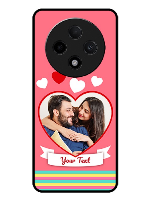 Custom Oppo F27 Pro Plus 5G Custom Metal Phone Case - Love Shapes Doodle Design