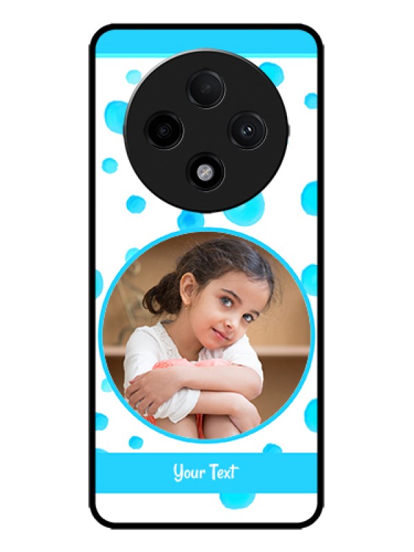 Custom Oppo F27 Pro Plus 5G Custom Metal Phone Case - Blue Bubbles Pattern Design