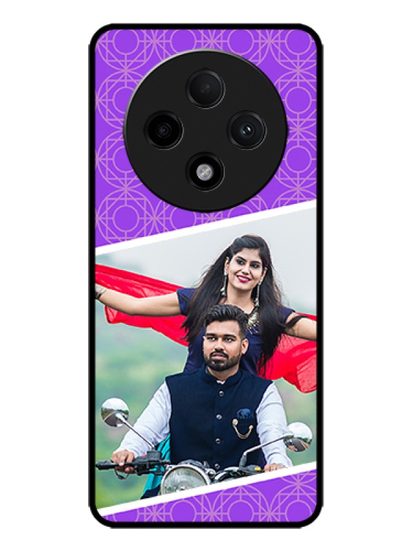 Custom Oppo F27 Pro Plus 5G Custom Metal Phone Case - Violet Color Pattern Design