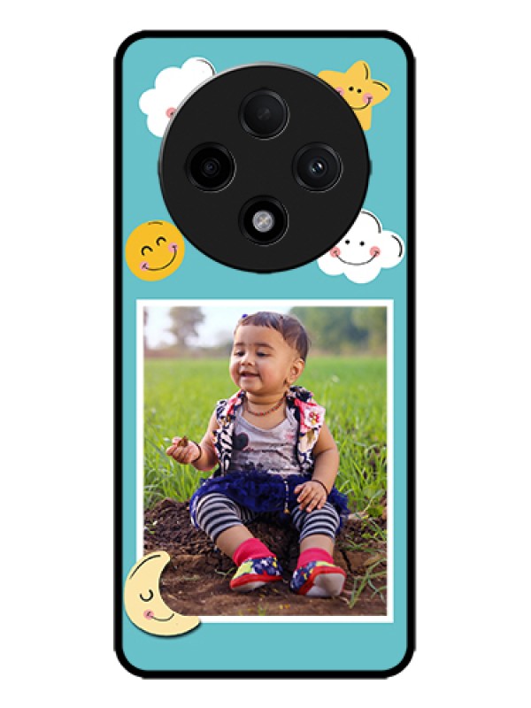 Custom Oppo F27 Pro Plus 5G Custom Metal Phone Case - Smiley Kids Stars Design