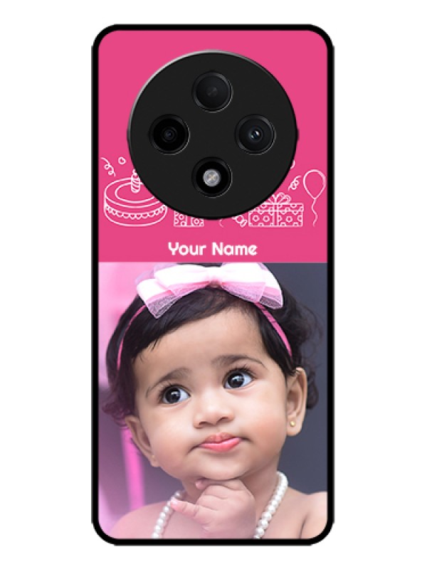 Custom Oppo F27 Pro Plus 5G Custom Metal Phone Case - With Birthday Line Art Design