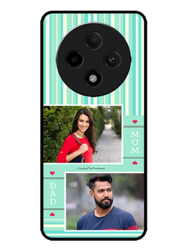 Custom Oppo F27 Pro Plus 5G Custom Metal Phone Case - Mom and Dad Pic Design