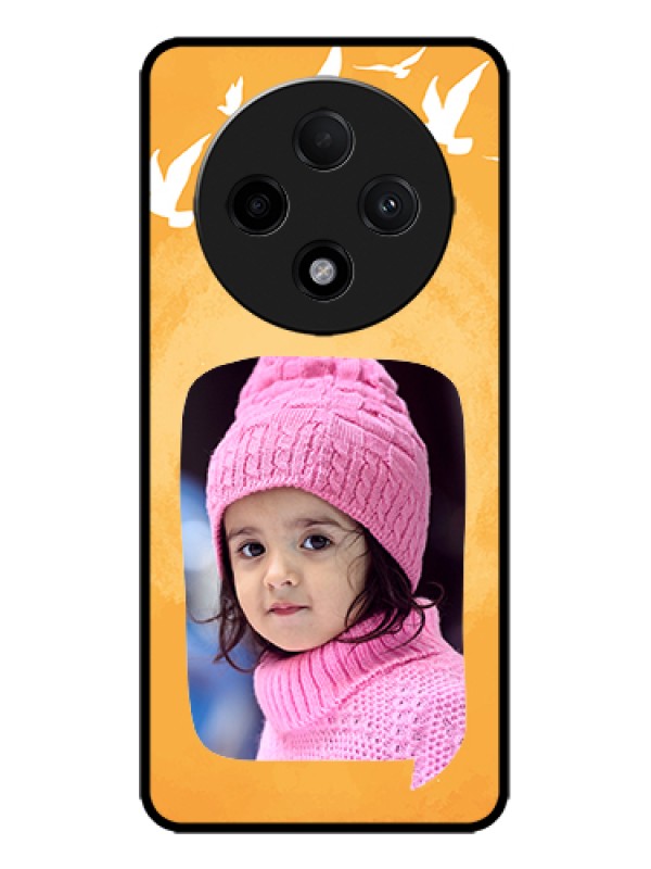 Custom Oppo F27 Pro Plus 5G Custom Metal Phone Case - Water Color Design With Bird Icons