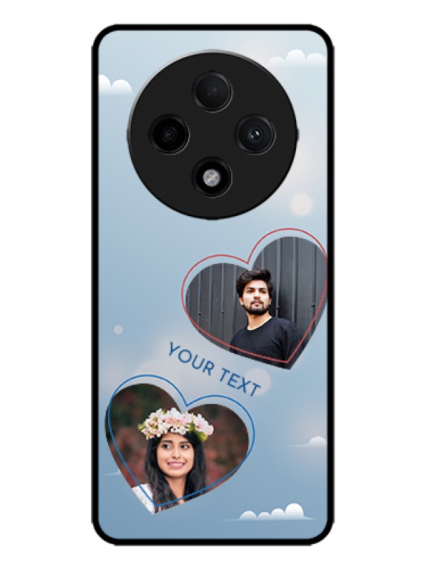 Custom Oppo F27 Pro Plus 5G Custom Metal Phone Case - Blue Color Couple Design