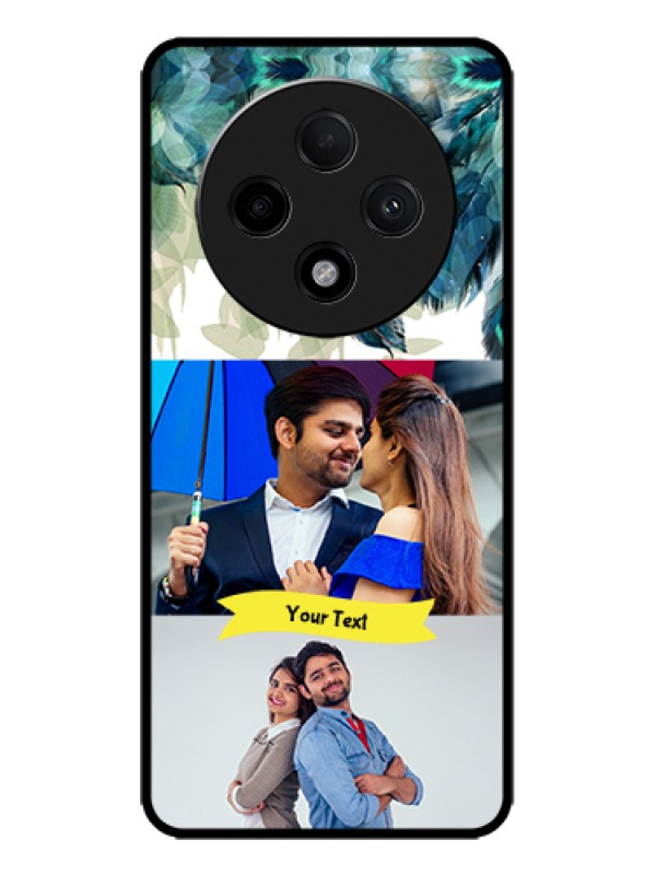 Custom Oppo F27 Pro Plus 5G Custom Metal Phone Case - Image With Boho Peacock Feather Design