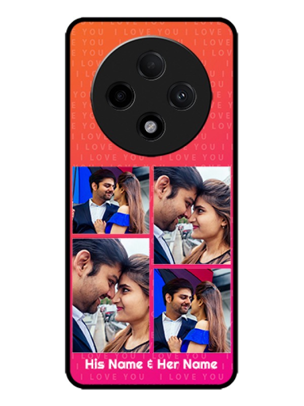 Custom Oppo F27 Pro Plus 5G Custom Metal Phone Case - I Love You Pink Design