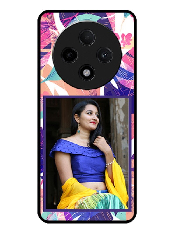 Custom Oppo F27 Pro Plus 5G Custom Metal Phone Case - Abstract Floral Design