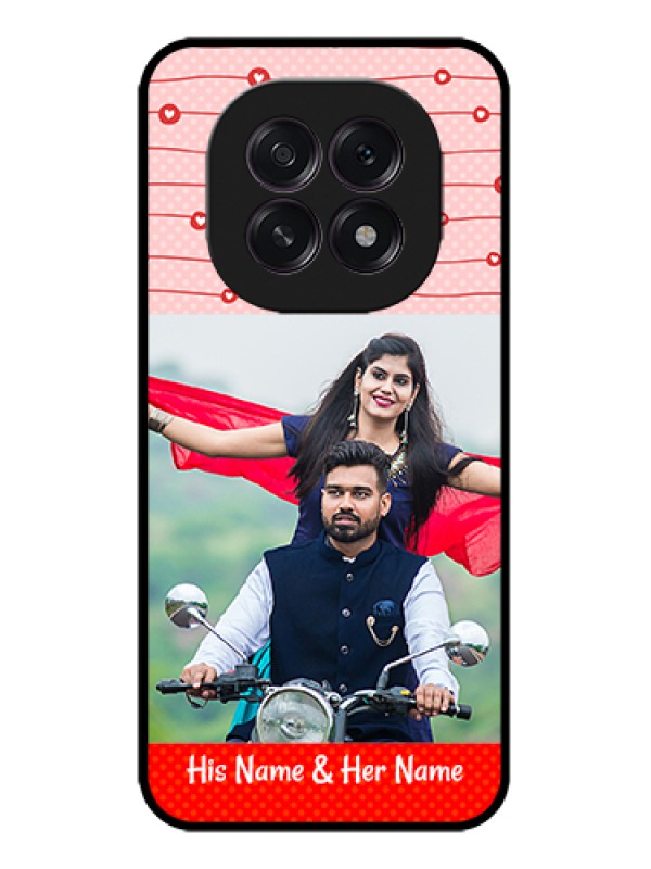 Custom Oppo F29 5G Custom Metal Phone Case - Red Pattern Case Design