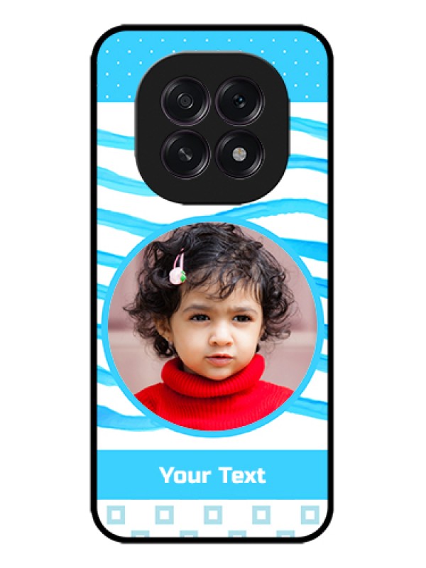 Custom Oppo F29 5G Custom Metal Phone Case - Simple Blue Case Design