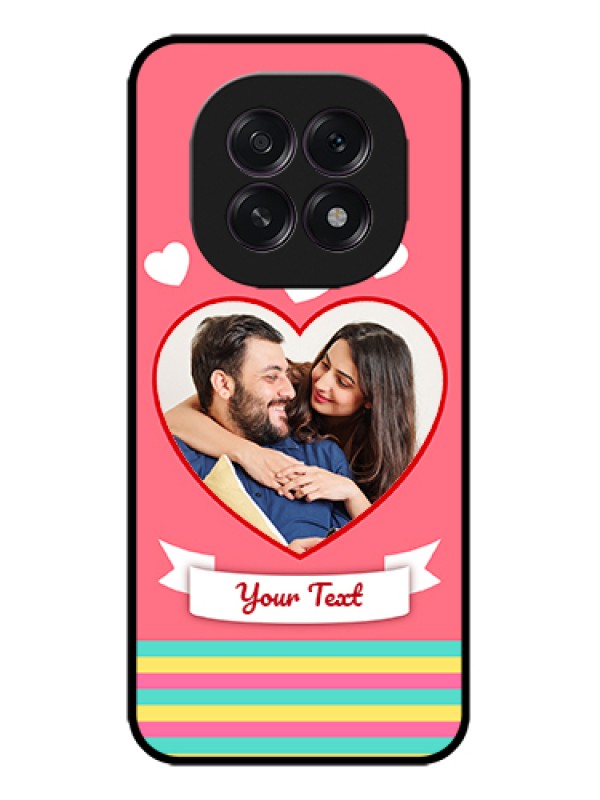 Custom Oppo F29 5G Custom Metal Phone Case - Love Shapes Doodle Design