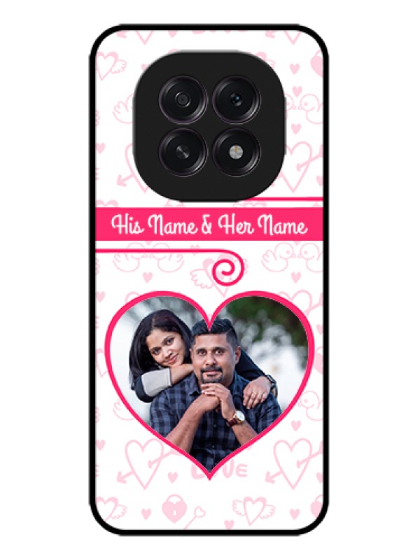 Custom Oppo F29 5G Custom Metal Phone Case - Heart Shape Love Design