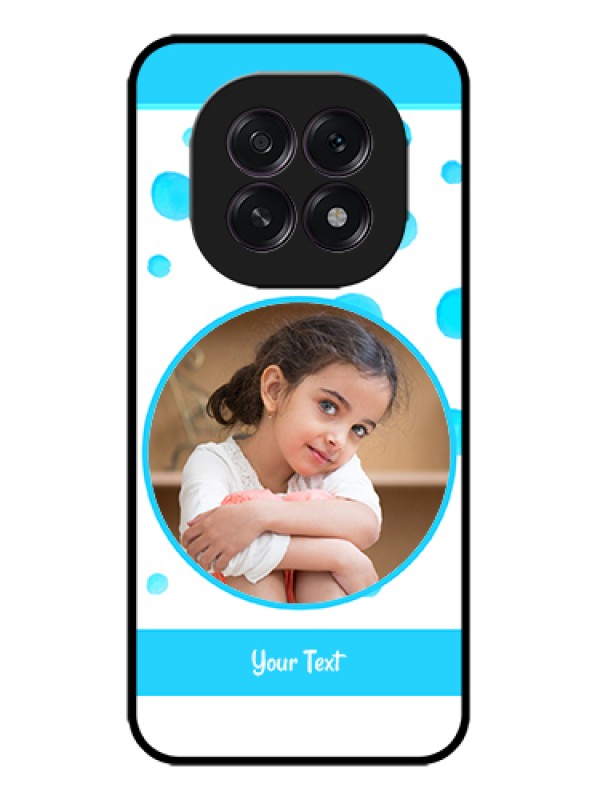 Custom Oppo F29 5G Custom Metal Phone Case - Blue Bubbles Pattern Design