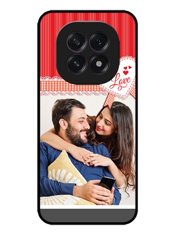 Custom Oppo F29 5G Custom Metal Phone Case - Red Love Pattern Design