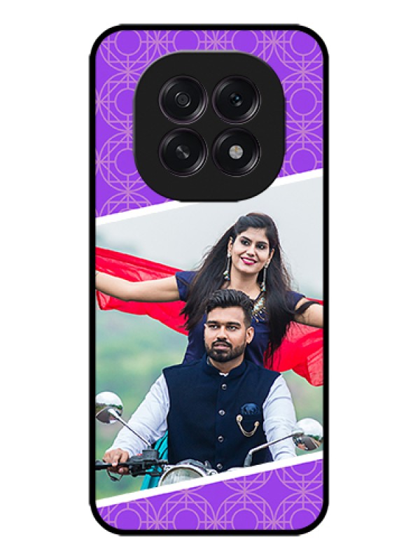 Custom Oppo F29 5G Custom Metal Phone Case - Violet Color Pattern Design