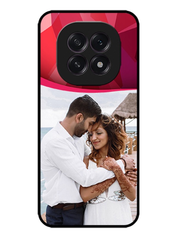 Custom Oppo F29 5G Custom Metal Phone Case - Red Abstract Design