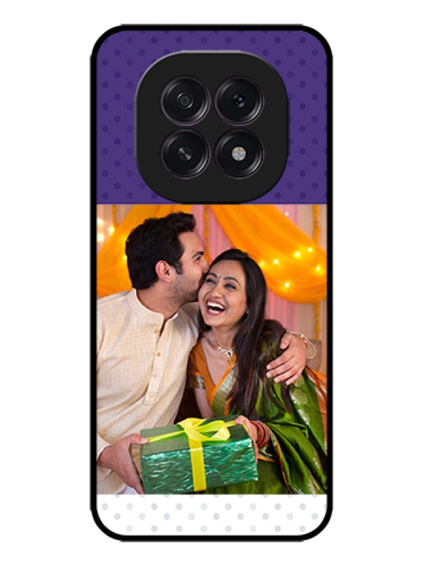 Custom Oppo F29 5G Custom Metal Phone Case - Violet Colored Pattern Design