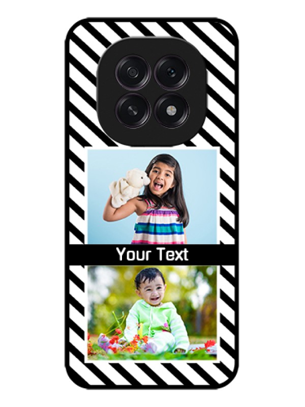 Custom Oppo F29 5G Custom Metal Phone Case - Black And White Stripes Design