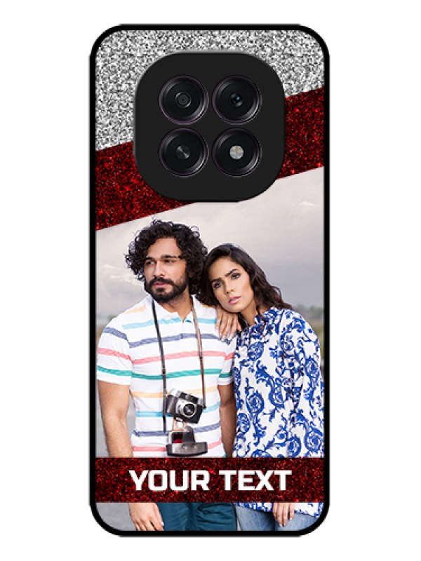 Custom Oppo F29 5G Custom Metal Phone Case - Image Holder With Glitter Strip Design