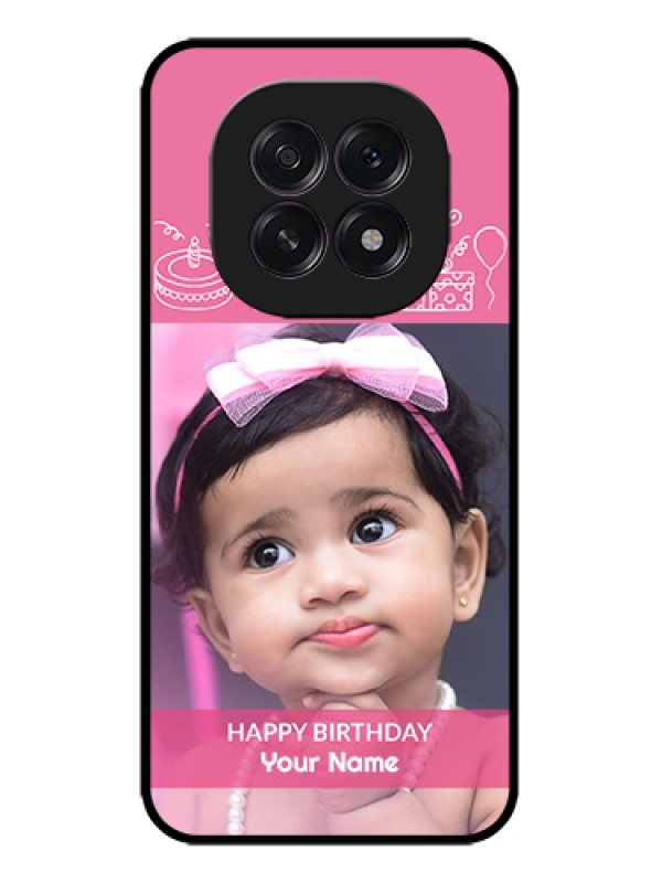 Custom Oppo F29 5G Custom Metal Phone Case - With Birthday Line Art Design