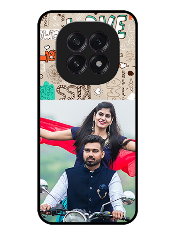 Custom Oppo F29 5G Custom Metal Phone Case - Love Doodle Pattern