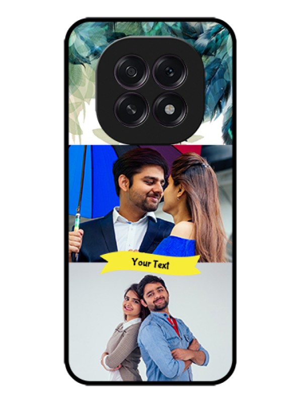 Custom Oppo F29 5G Custom Metal Phone Case - Image With Boho Peacock Feather Design