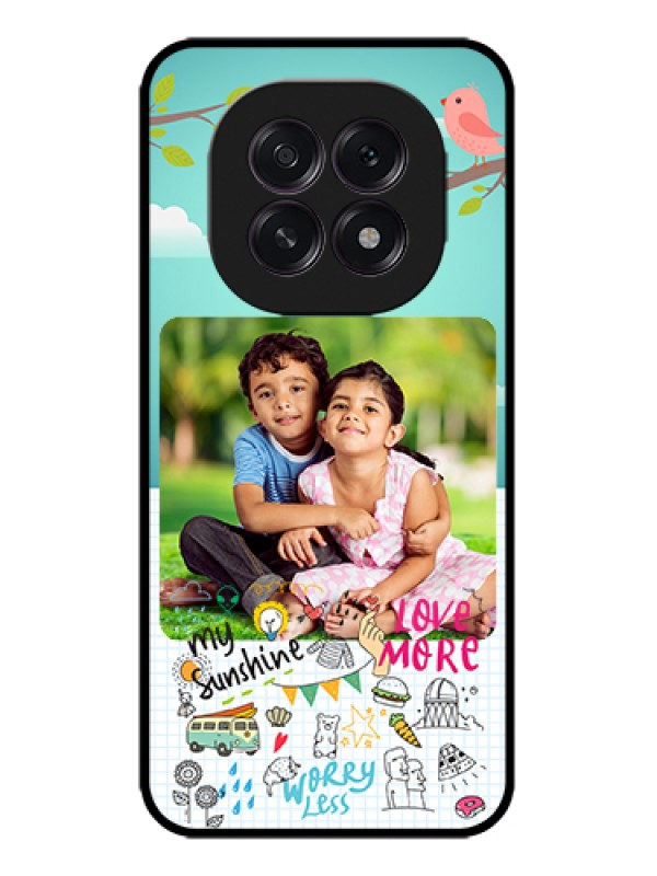 Custom Oppo F29 5G Custom Metal Phone Case - Doodle Love Design