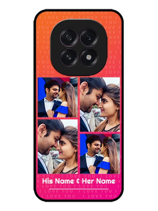 Custom Oppo F29 5G Custom Metal Phone Case - I Love You Pink Design