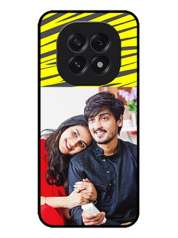 Custom Oppo F29 5G Custom Metal Phone Case - Yellow Abstract Design