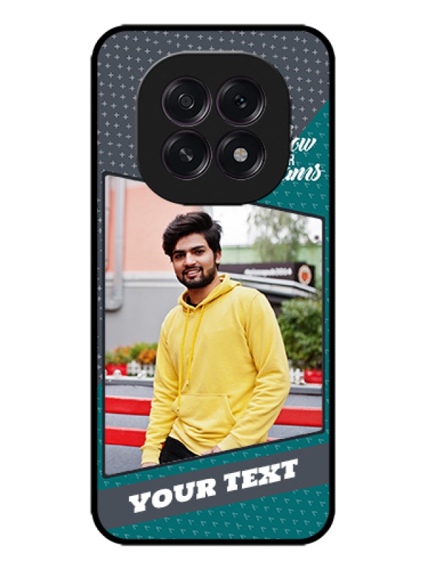 Custom Oppo F29 5G Custom Metal Phone Case - Background Pattern Design With Quote