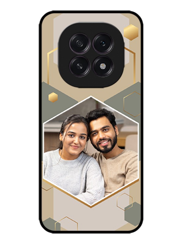 Custom Oppo F29 5G Custom Metal Phone Case - Stylish Hexagon Pattern Design