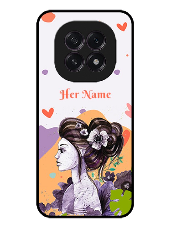 Custom Oppo F29 5G Custom Metal Phone Case - Woman And Nature Design